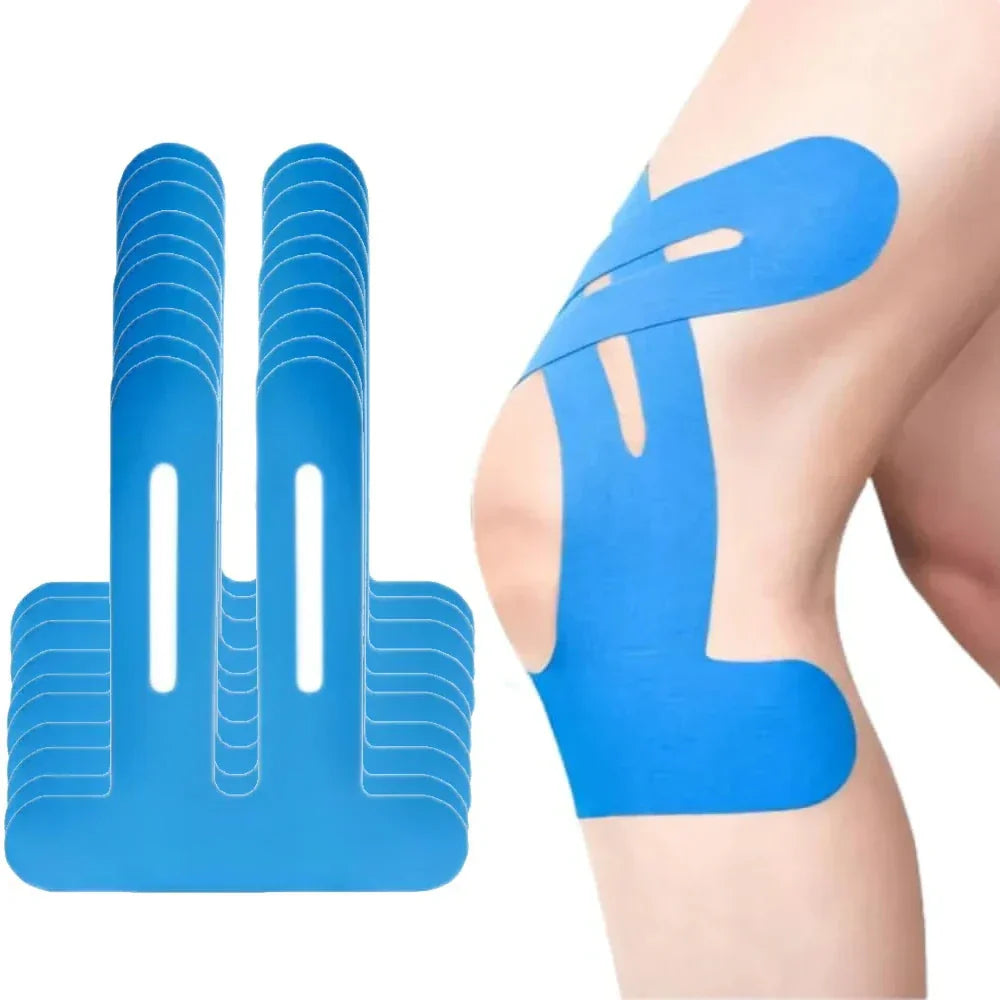 Kinesiotape Knie - Waterproof Sporttape (10 stuks) Blauw