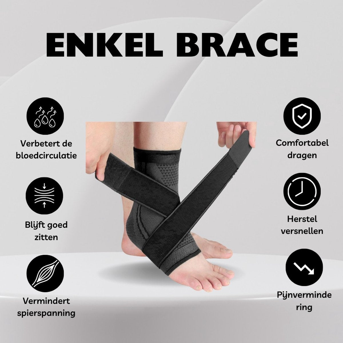 Sport-Goods Enkelbrace – Verstelbare Enkelondersteuning voor Sport & Herstel