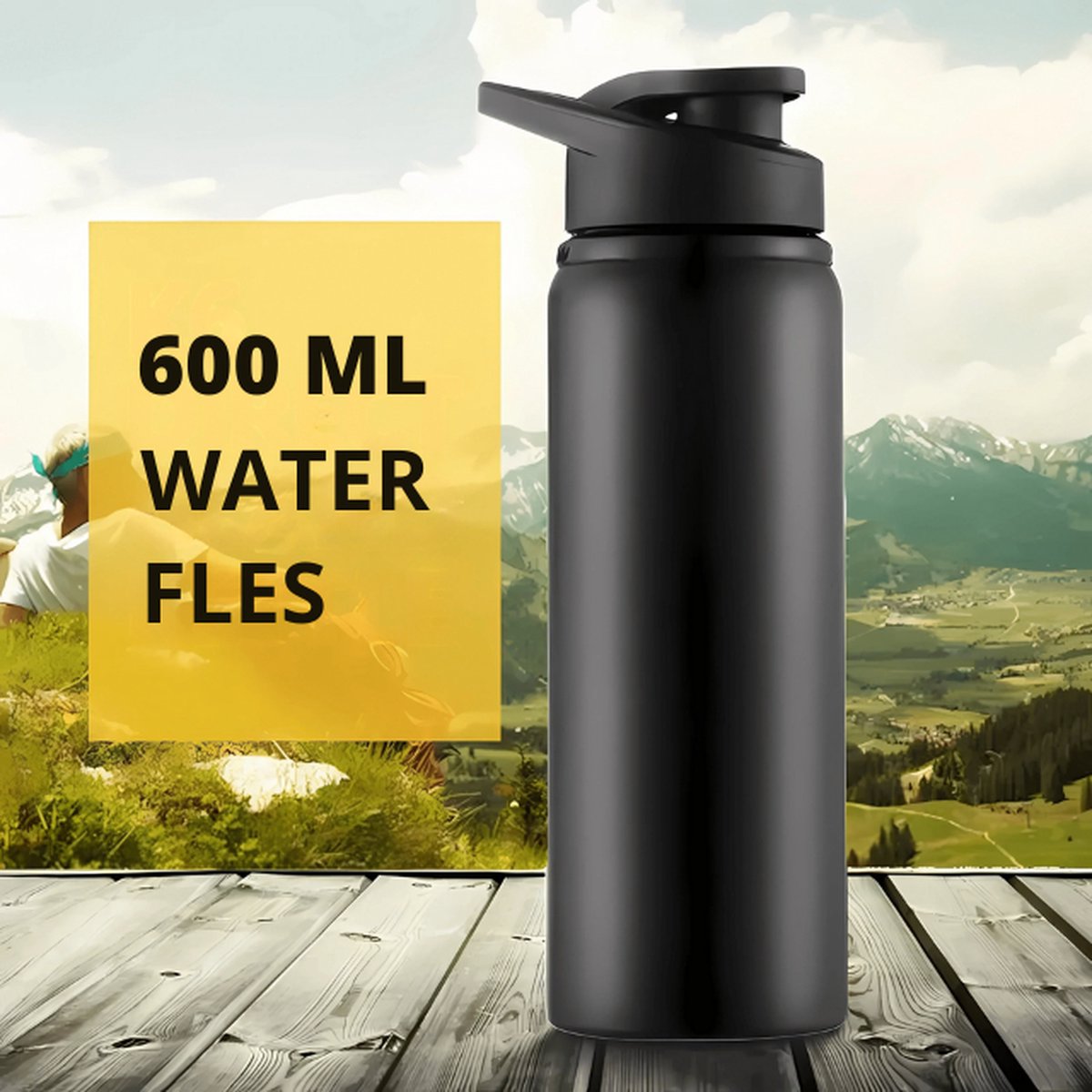 Roestvrijstalen Waterfles 600ml – Duurzaam, Lekvrij & Stijlvol